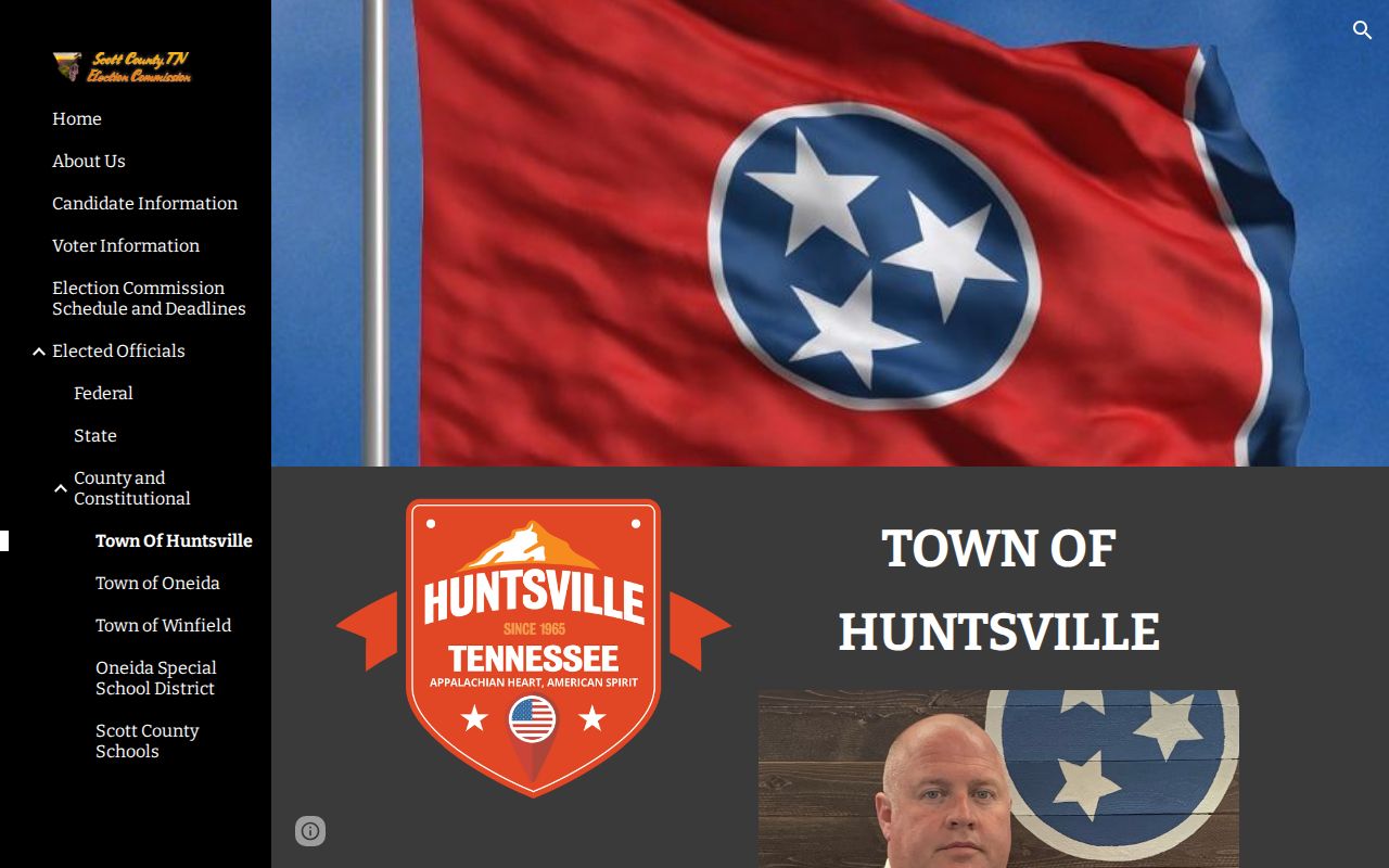 Scott County Huntsville town listing used as official booking-record context